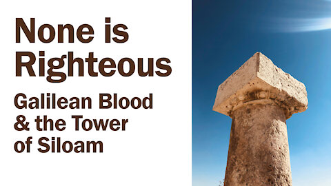 None is Righteous: Galilean Blood & the Tower of Siloam