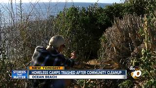 Homeless camps trashed after community cleanup