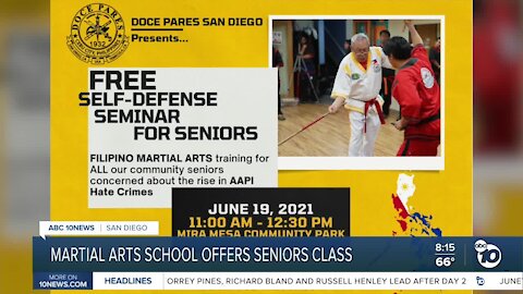 Martial Arts school officers seniors free self-defense classes