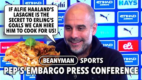 'If Alfie's Lasagne is secret to Erling's goals he CAN COOK FOR US' | City v S'hampton | Pep Embargo