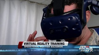 Weather Airmen training with Virtual Reality