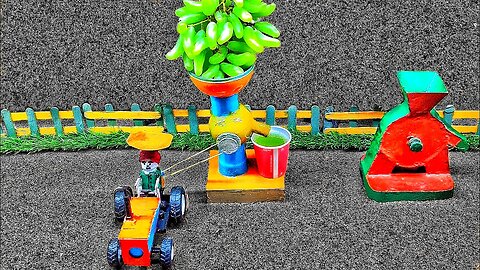 Top Diy Tractor Mini Juicer Machine || Mini Grapes Juice Machine || Diy Tractor Making Juice Science
