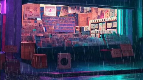 POV 🌧️ You Get Lost in Dreamy Cozy Bookstore on a Rainy Day in NYC | Lofi Beats and Neon Ambience📚🎧☕