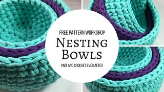 Left Hand Nesting Bowls Free Pattern Workshop