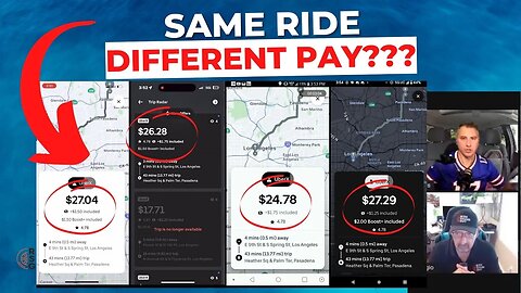 4 Driver Comparison | All DIFFERENT Rates For The Same Rides?!