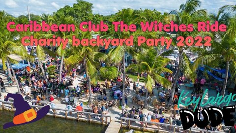 Caribbean Club 🌴 Key Largo: 🎃 The Witches Ride Fundraiser Backyard Party 2022 🧙‍♀️ 4K