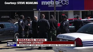 Dispute over gym shoes leads to shooting in Detroit's Midtown