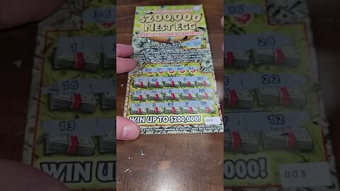 NEW $200,000 Lottery Tickets Nest Egg Scratch Offs!