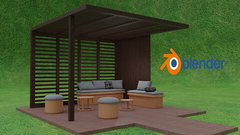 Garden Seating Area - Blender