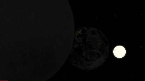 Lunar Eclipse view fron the Moon Simulator