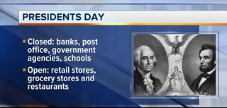 Presidents Day closures
