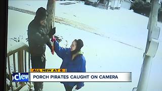Home security camera catches porch pirates amidst neighborhood-wide crime spree