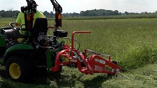 Mowing Hay With Subcompact Tractor Sickle Mower