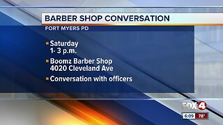 Have a conversation with an officer while getting a hair cut in Fort Myers