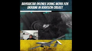Bayraktar Drones Doing Work for Ukraine in Kherson Taking Out Russian Howitzer - War In Ukraine