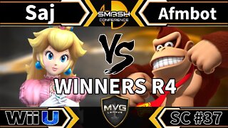 Saj (Peach) vs. Afmbot (Donkey Kong) - SSB4 Winners R4 - Smash Conference 37