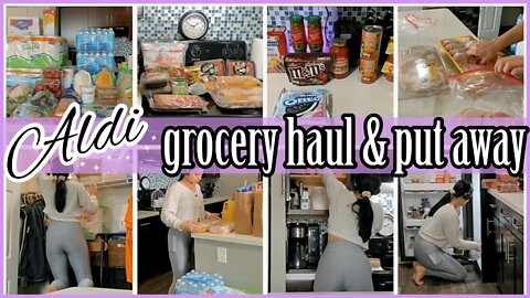 *NEW* TWICE A MONTH *SPRING* ALDI GROCERY HAUL & GROCERY PUT AWAY WITH ME 2022 💜 | ez tingz