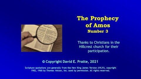 Video Bible Study: Book of Amos - 3