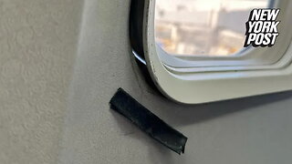 Flight attendant tells passenger that she's 'overreacting' to taped airplane window