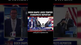 Biden SNAPS! Loses temper! Disrespects reporter!