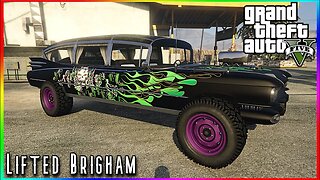 Grand theft Auto Five - Custom Lifted Cadillac Eldorado Hearse (Albany Brigham) GTA 5