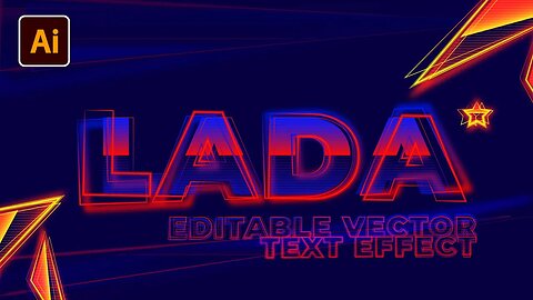 Create Editable Vector Futuristic Text Effect in Adobe Illustrator Tutorial