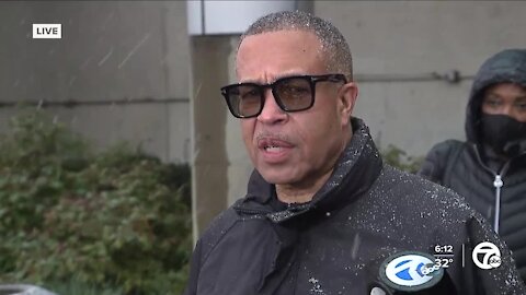 Detroit Police Chief James Craig reacts after guilty verdict in Derek Chauvin trial