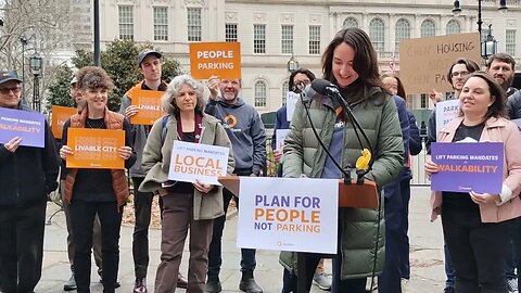 The Rally To Plan for People Not Parking City Hall Park OPEN PLANS/TRANSALT/LEVINE/RESTLER/TRISTATE
