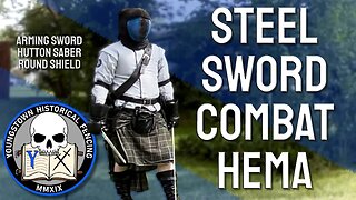 Sword & Shield Fighting - Arming Sword/Hutton Saber - First to 5 - 4k - #hema #combatsports