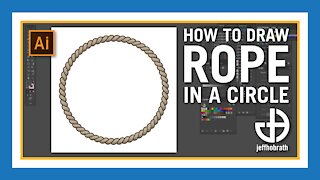 How to Draw a Rope Vector with Blend Tool and Replace Spine in Illustrator | Jeff Hobrath Art Studio