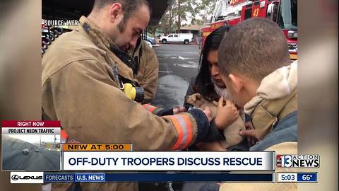 Off-duty troopers save six people