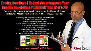 Testify: How Have I Helped Improve Your Health, Wellness, and Nutrition Literacy?