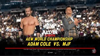 AEW All In 2023 MJF vs Adam Cole for the AEW World Championship