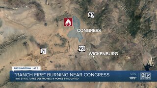Ranch Fire burning near Congress