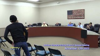 Addison Township Zoning Board of Appeals Meeting November, 10th 2022