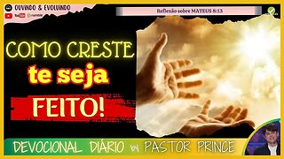 RECEBA!!! COMO CRESTE TE SERÁ FEITO! | Pastor Joseph Prince - Devocional | EVANGELHO DA GRAÇA