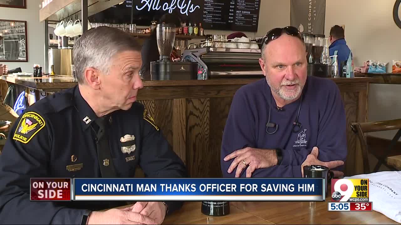 Cincinnati man thanks officer for saving him from heart attack