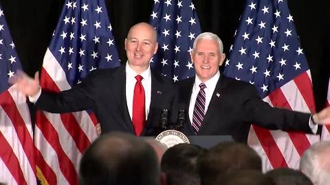 Vice President Mike Pence speaks at Gov. Pete Ricketts fund-raiser