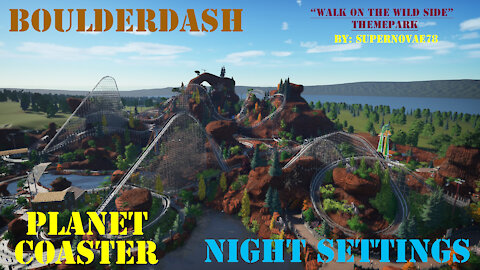 Planet Coaster | Boulderdash [#002] in night setting POV