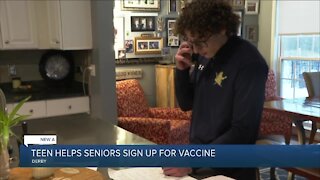 Teen helps elderly with setting up COVID-19 vaccination appointments
