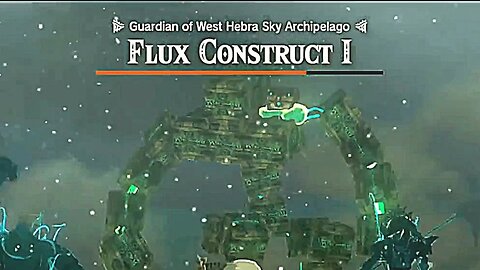 Defeating Flux Construct I (Gaurdian of West Hebra Sky Archipelago) - Zelda: Tears of the Kingdom