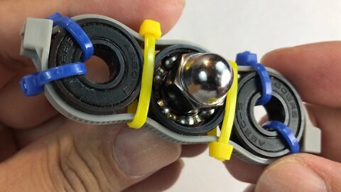 Homemade fidget spinner made from skateboard wheel bearings