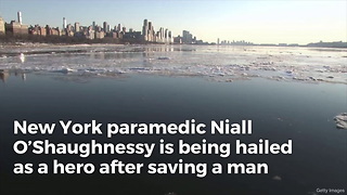 Hero Paramedic Saves Man From Frigid River