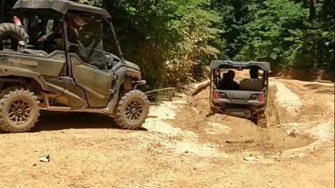 2022 Honda Pioneer 1000 vs. deep rut mud crossing. Fail or Bail?