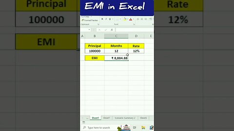 Calculate EMI in excel