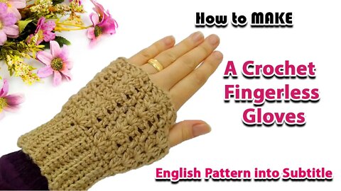 How To Make A Crochet Fingerless Gloves l Crafting Wheel.