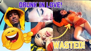 Blueface & Jaidyn Alexis drunk in LOVE‼️😂