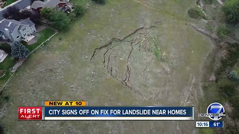 Homes threatened by football field sized landslide in Louisville neighborhood