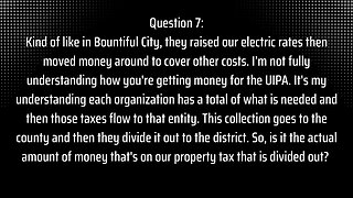 Special Districts: Question 7 Bountiful Property Tax Divided Out