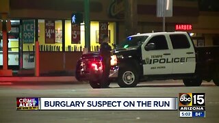 Burglary suspect on the run